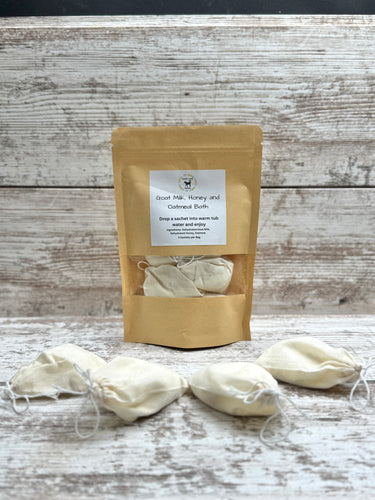 Goat Milk honey and oatmeal bath sachets