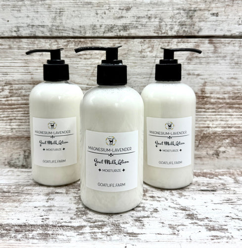 Goat milk lotion with Magnesium and Lavender