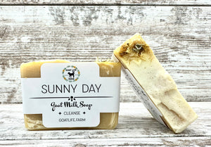 “Sunny Day” Goat Milk Soap - Lemon Oil - One 4 Oz Bar